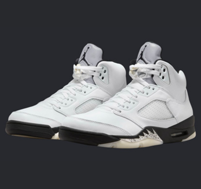 Air Jordan 5 White Black