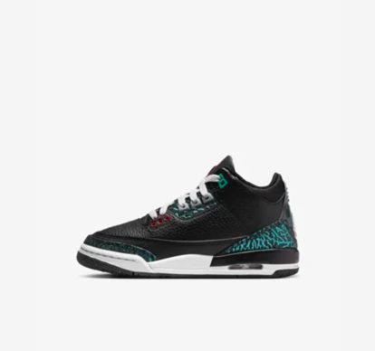 Air Jordan 3 Black and Hyper Jade