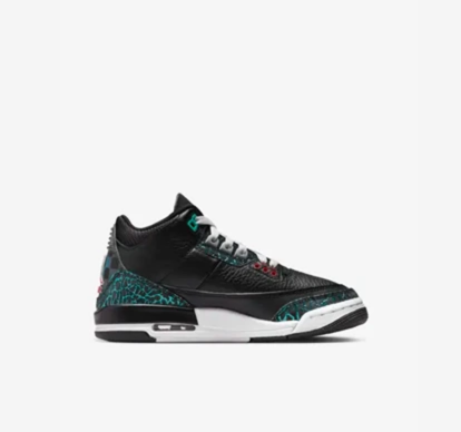 Air Jordan 3 Black and Hyper Jade