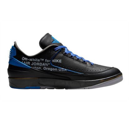 Off-White x Air Jordan 2 Low Black Varsity Royal