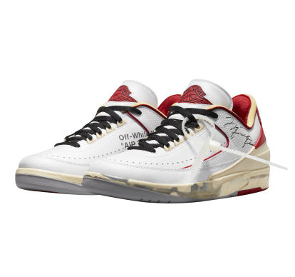 Off-White x Air Jordan 2 Low White Varsity Red