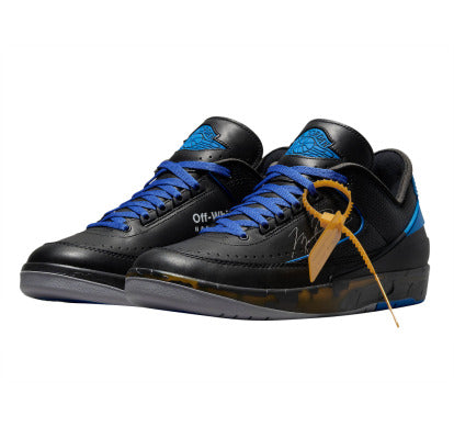 Off-White x Air Jordan 2 Low Black Varsity Royal